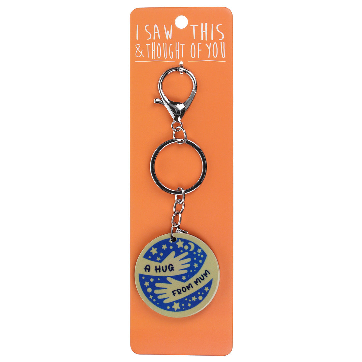 A KEYRING SAYING 'A HUG FROM MUM'