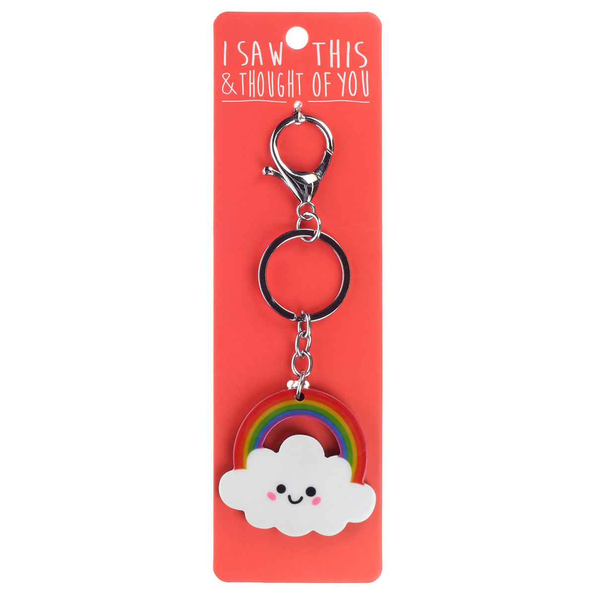 A KEYRING SAYING 'RAINBOW CLOUD'