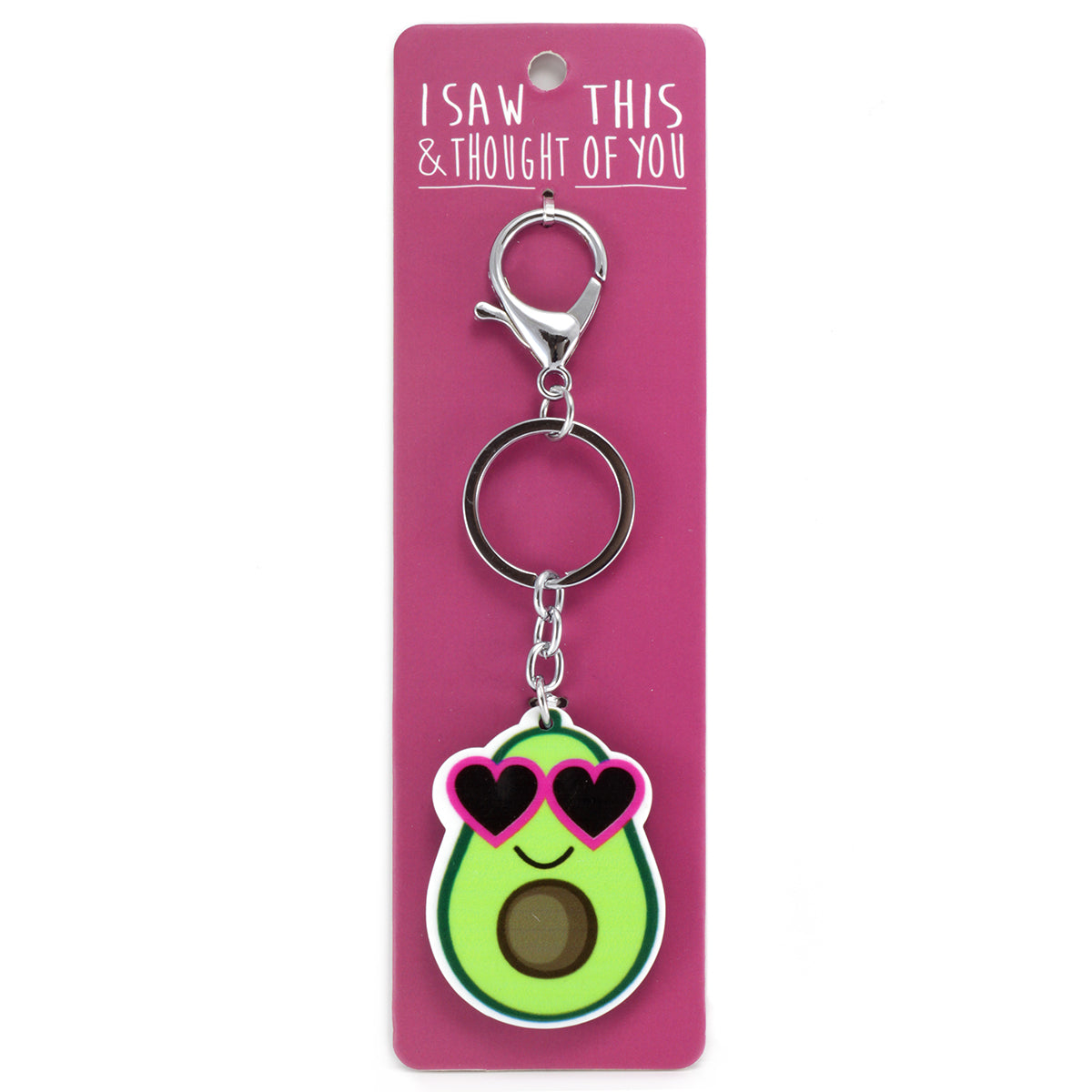 A KEYRING SAYING 'AVOCADO'