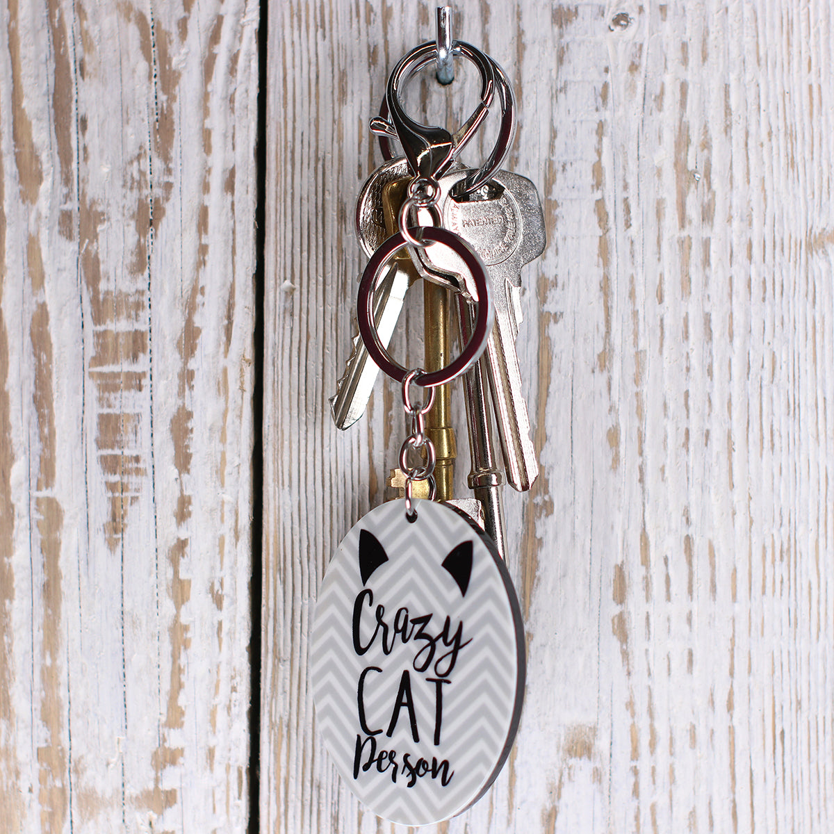 IS127 - Keyring "Crazy Cat Person"