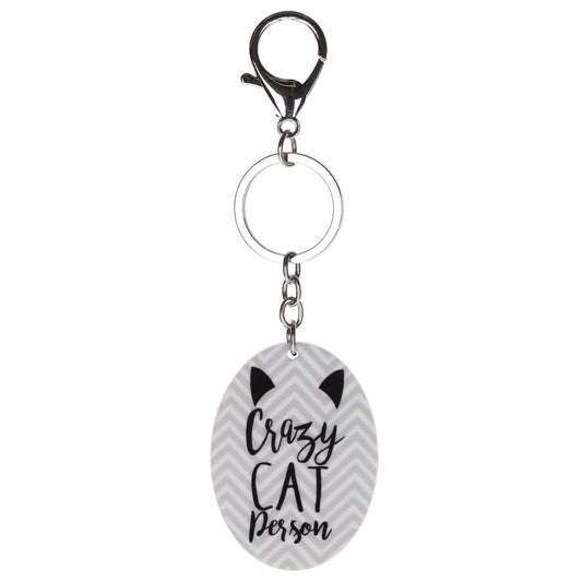 IS127 - Keyring "Crazy Cat Person"