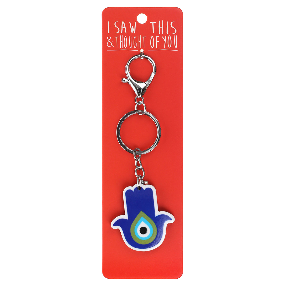 A KEYRING SAYING 'HAMSA HAND'