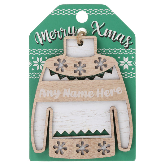 JU001 - Wooden Christmas Jumper Decoration-Make Your Own