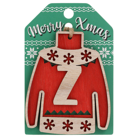 Wooden Christmas Jumper Decoration-Z