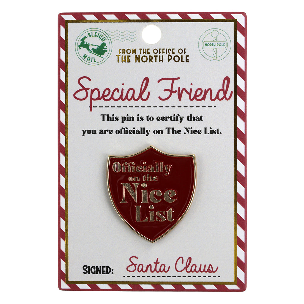 NL015 - Nice List Pin Badge -Special-Friend