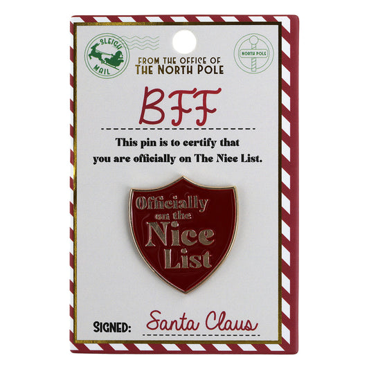 NL016 - Nice List Pin Badge -BFF