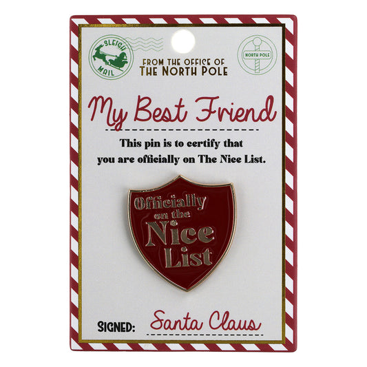 NL017 - Nice List Pin Badge -My-Best-Friend