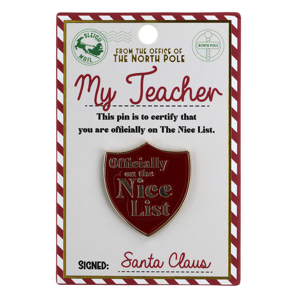 Nice List Pin Badge-My-Teacher