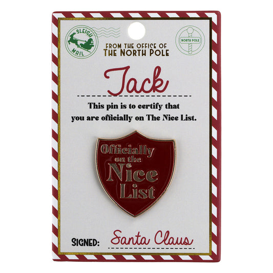 NL093 - Nice List Pin Badge -Jack