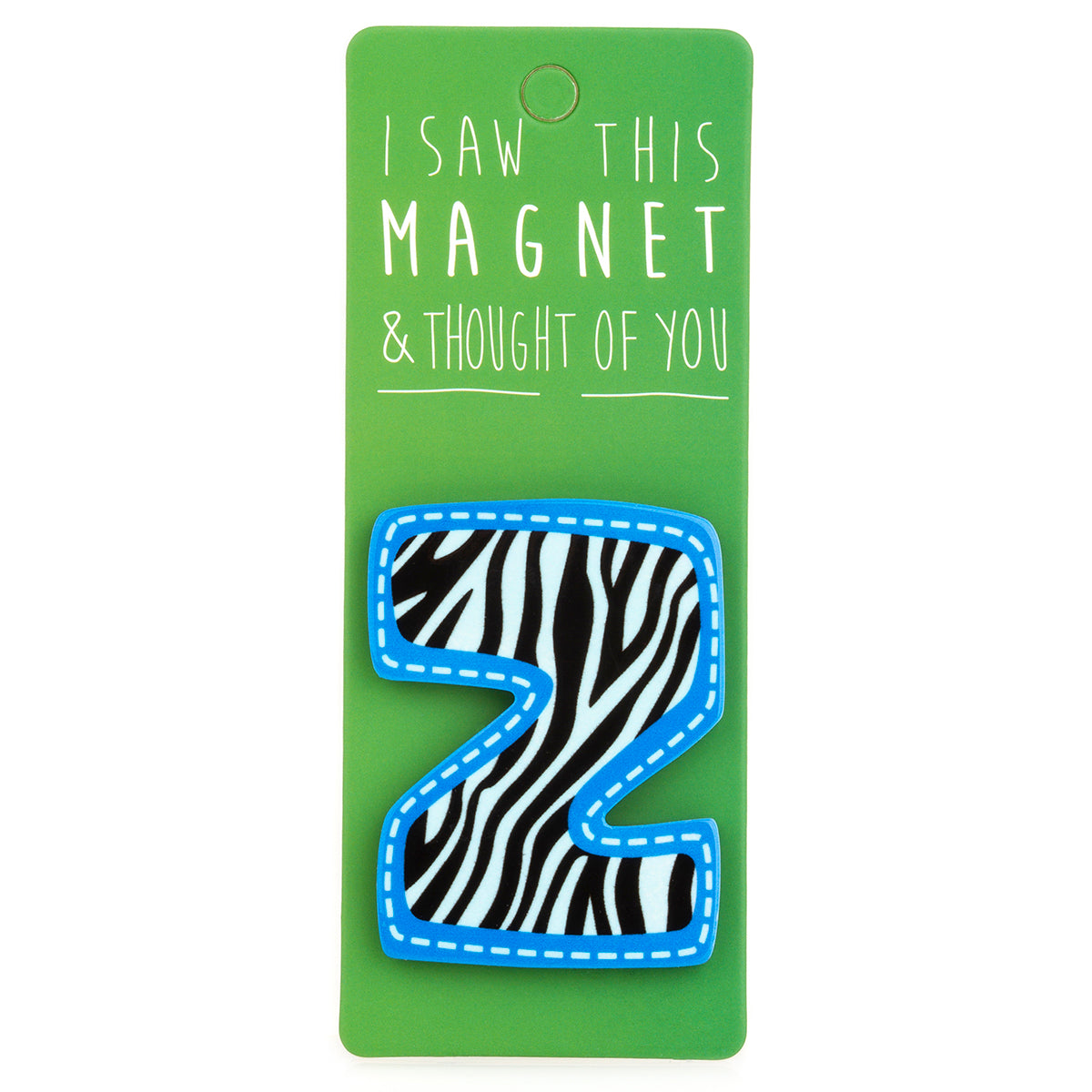 A fridge magnet saying 'Z'