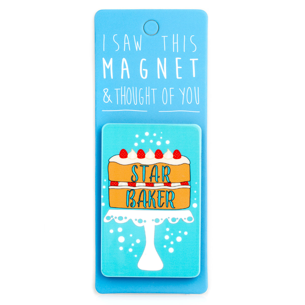 A fridge magnet saying 'Star Baker'