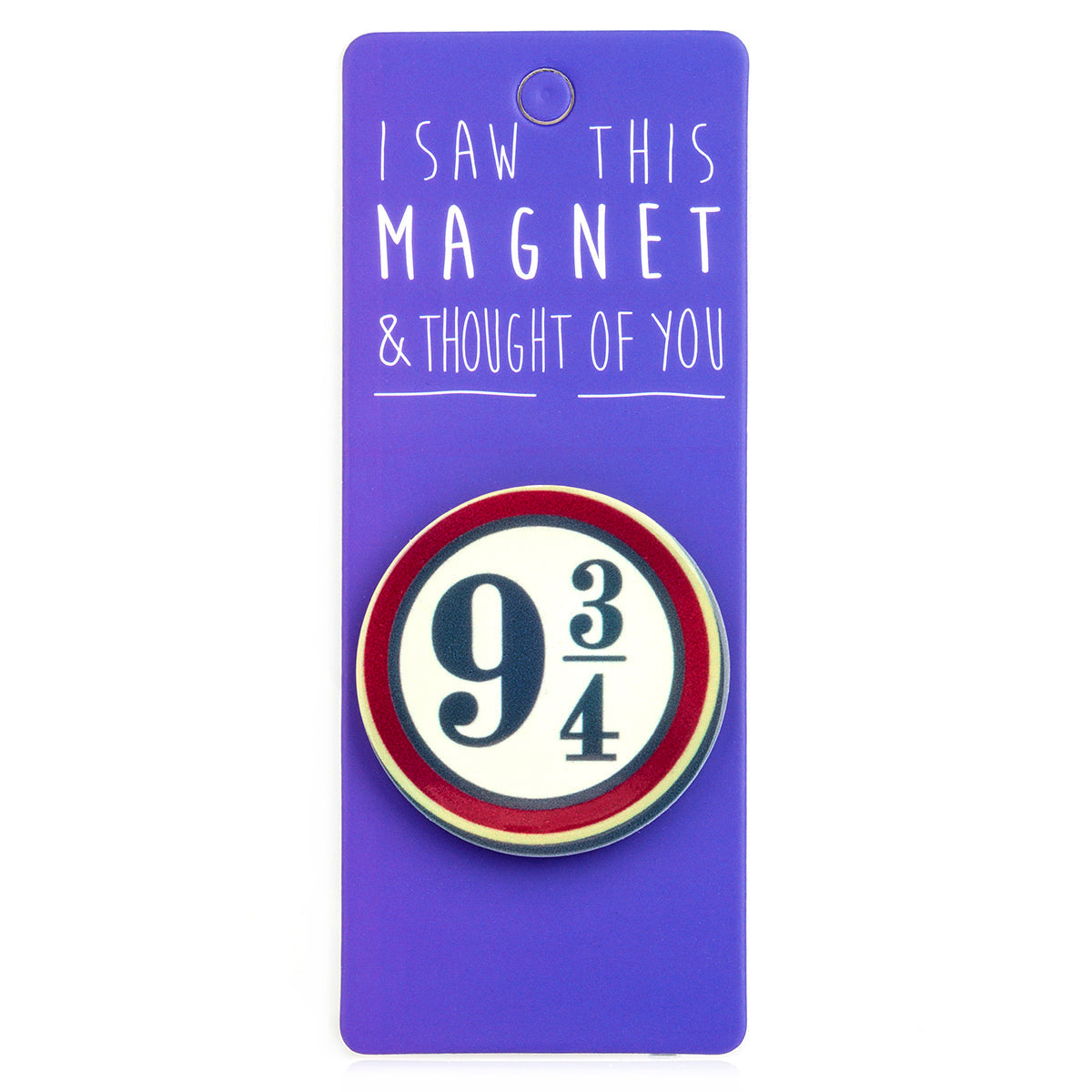 A fridge magnet saying '9-3-4-'
