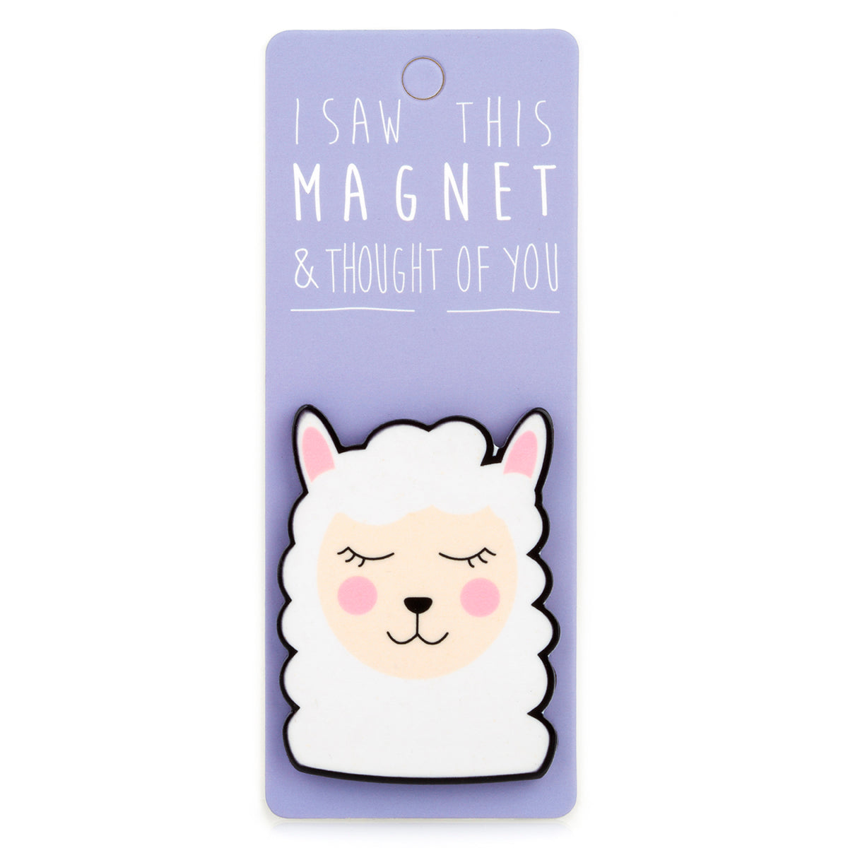 A fridge magnet saying 'Llama'