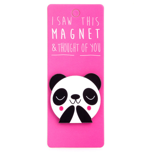 A fridge magnet saying 'Panda Cute'
