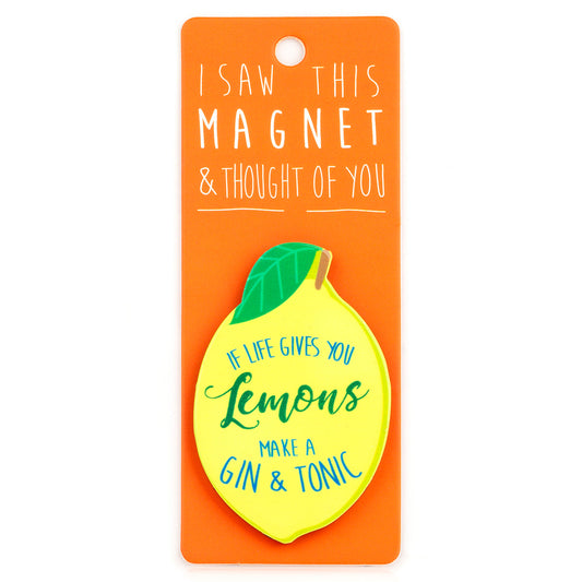 A fridge magnet saying 'Lemons'