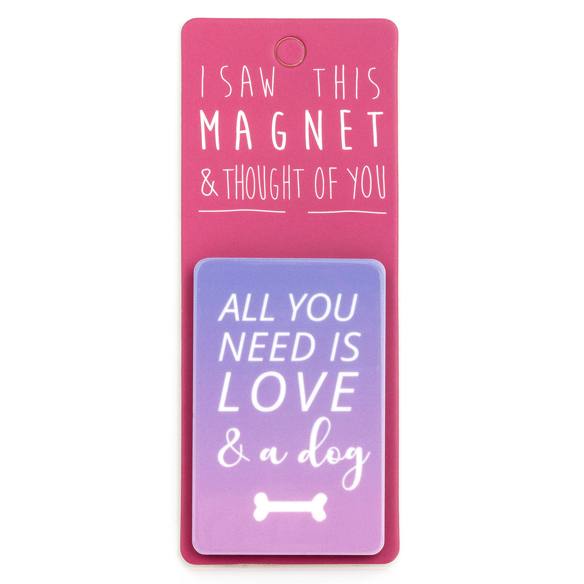 A fridge magnet saying 'All You Need is Love'