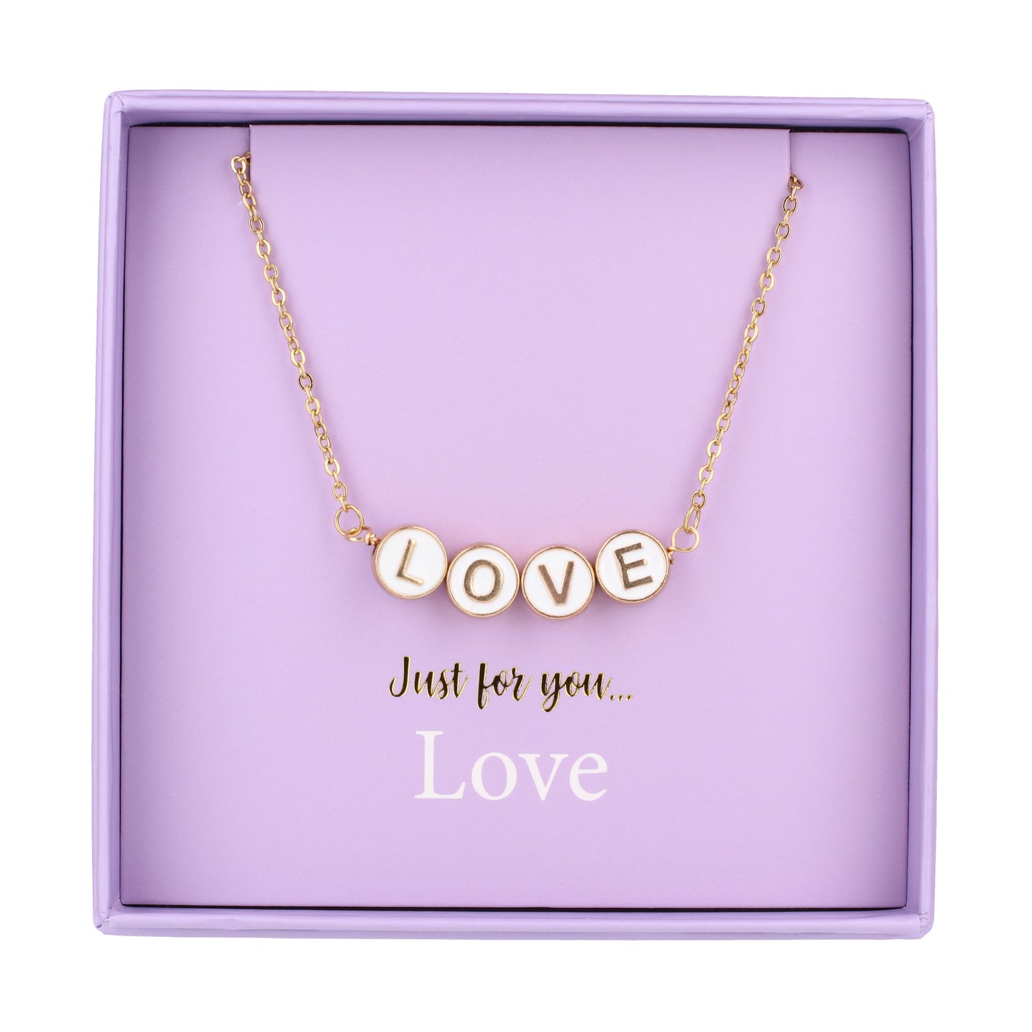 NE008 - Just For Personalised Necklace - Love