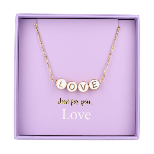 NE008 - Just For Personalised Necklace - Love