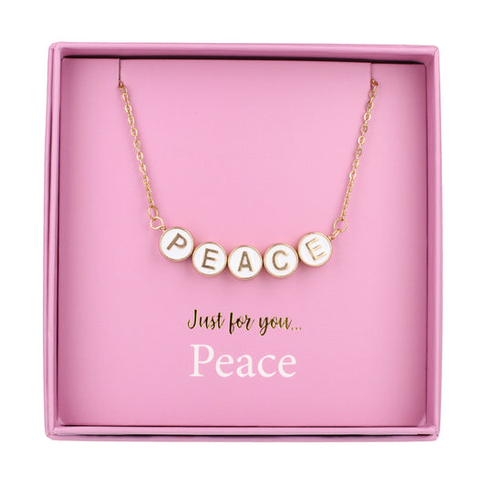 NE009 - Just For Personalised Necklace - Peace
