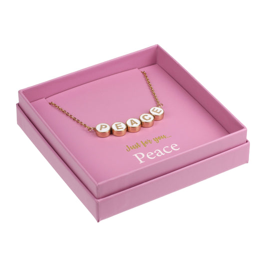 Just For Personalised Necklace - Peace