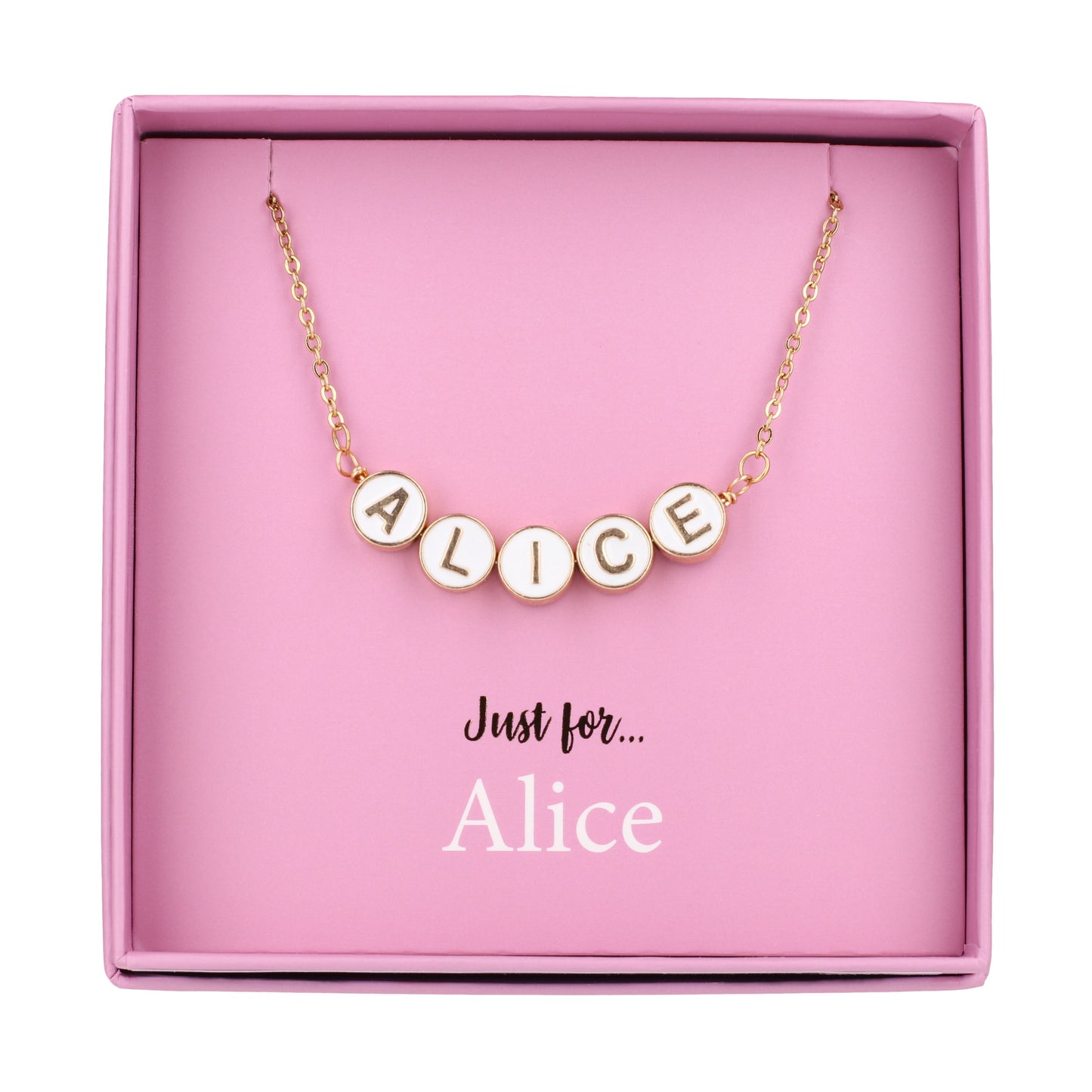 Just For Personalised Necklace - Alice