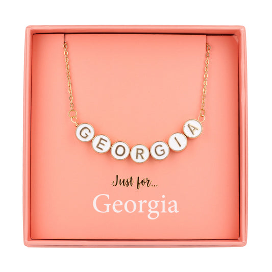 Just For Personalised Necklace - Georgia