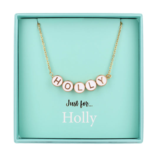 Just For Personalised Necklace - Holly