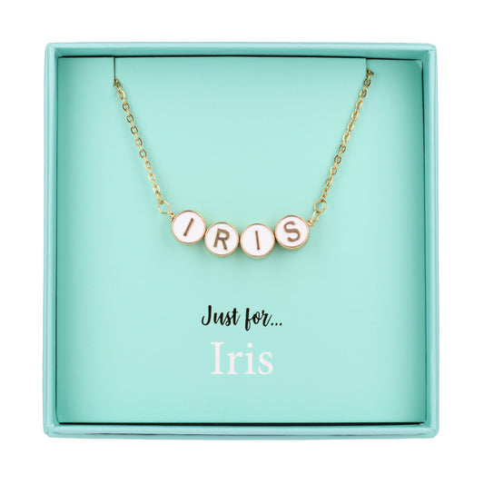 Just For Personalised Necklace - Iris