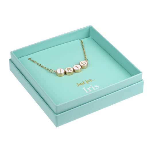 Just For Personalised Necklace - Iris