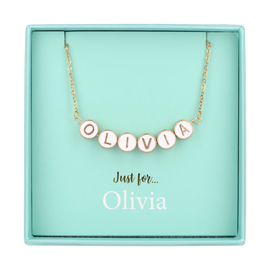 Just For Personalised Necklace - Olivia