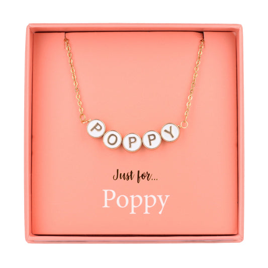 Just For Personalised Necklace - Poppy