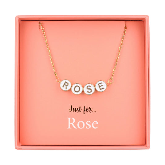 Just For Personalised Necklace - Rose