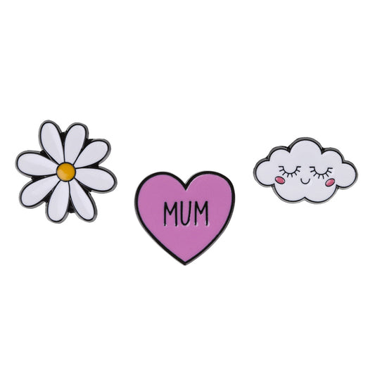 Pin Badges - Heart Mum