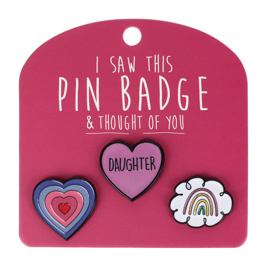 Pin Badges - Heart Daughter