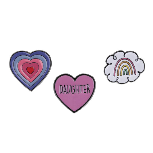 Pin Badges - Heart Daughter
