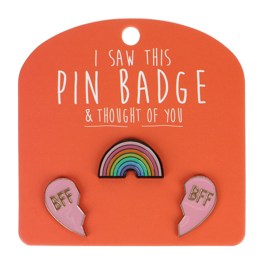 PIN013 - Pin Badges - Rainbow BFF