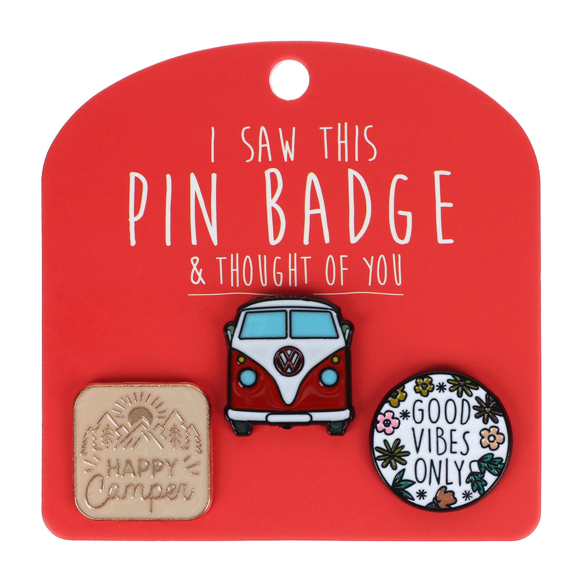 PIN017 - Pin Badges - Happy Camper