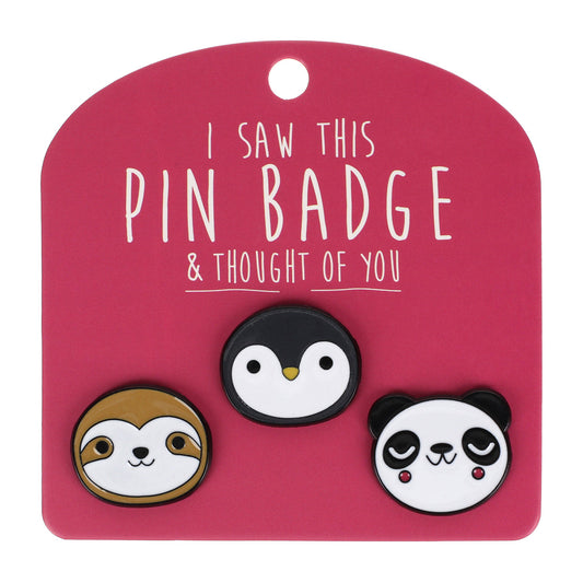 PIN027 - Pin Badges - Cute Animals