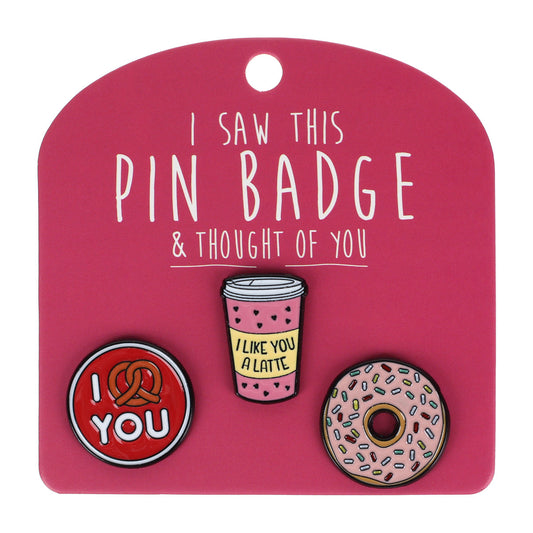 Pin Badges - I Like You A Latte