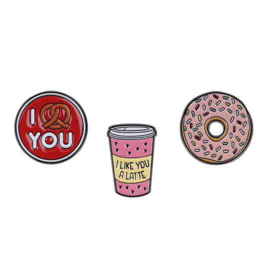 Pin Badges - I Like You A Latte