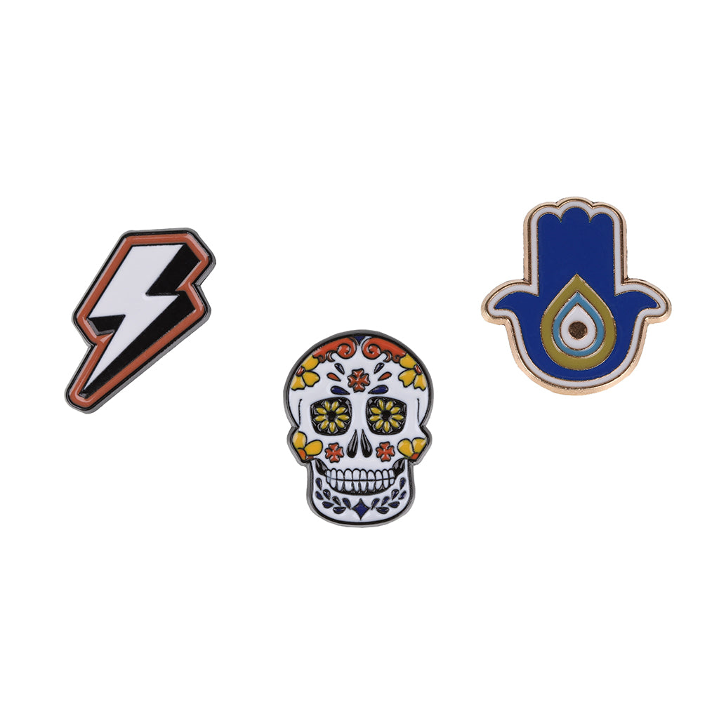 PIN037 - Pin Badges - Candy Skull