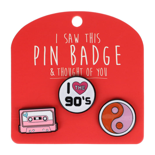 PIN038 - Pin Badges - I Heart the 90's