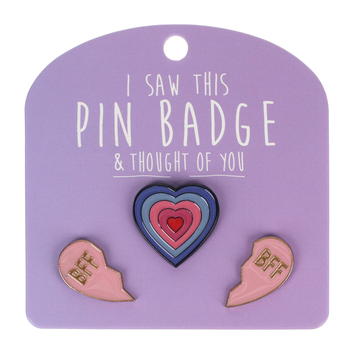 PIN054 - Pin Badges - BFF Hearts