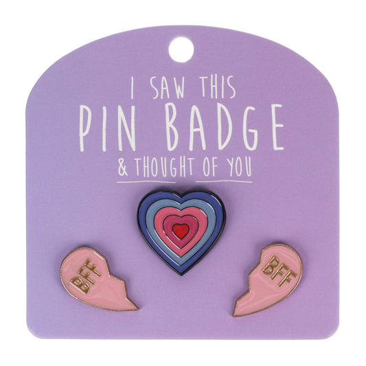 PIN054 - Pin Badges - BFF Hearts