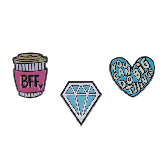 Pin Badges - Diamond Pink Cup