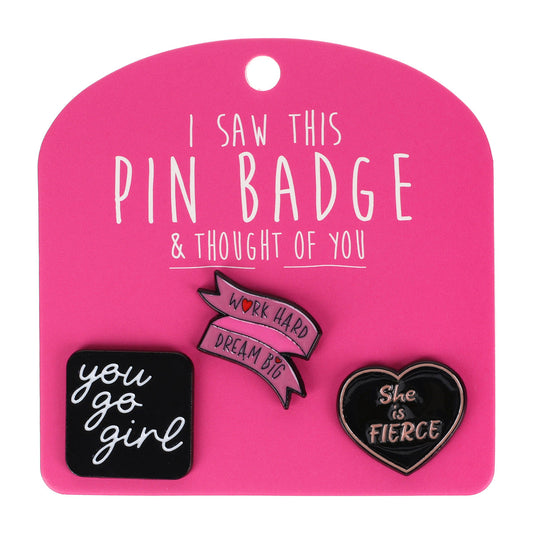 PIN061 - Pin Badges - Work Hard Dream Big