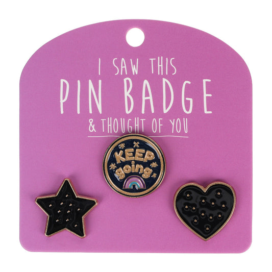 PIN062 - Pin Badges - Keep Going