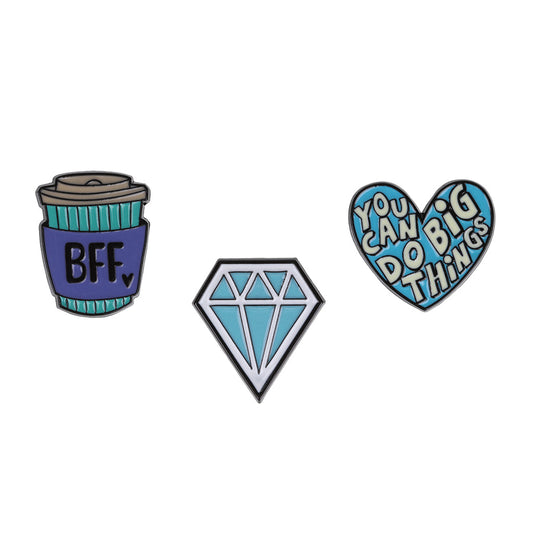 PIN063 - Pin Badges - Diamon Blue Cup