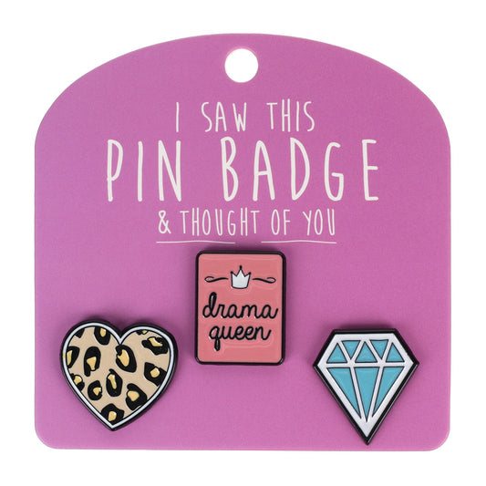 PIN077 - Pin Badges - Drama Queen