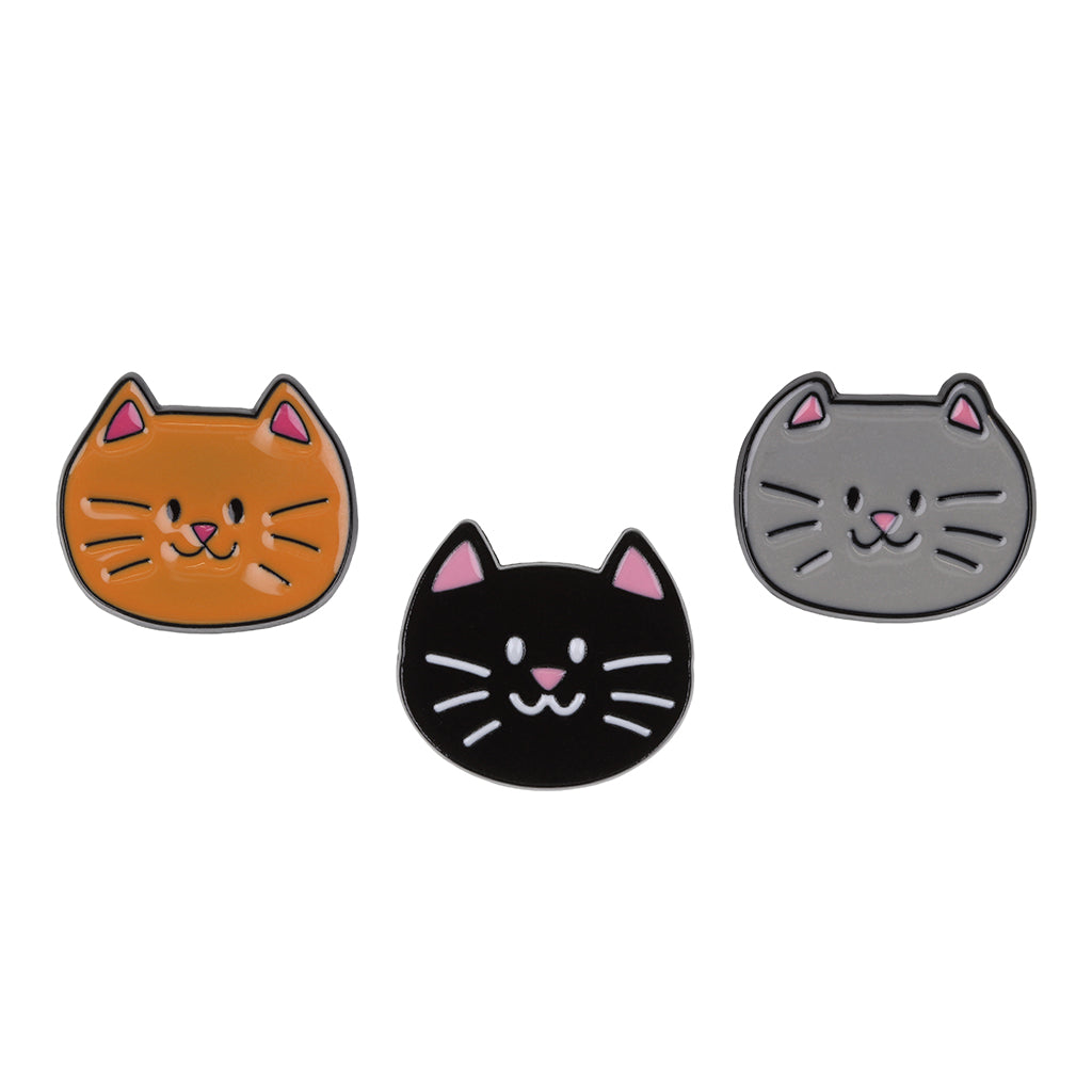 PIN124 - Pin Badges - Cat Faces